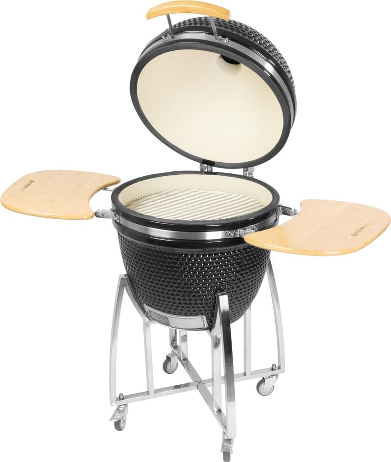 Grătar Ceramic cu Pro Kamado Dave Egg 23", Negru