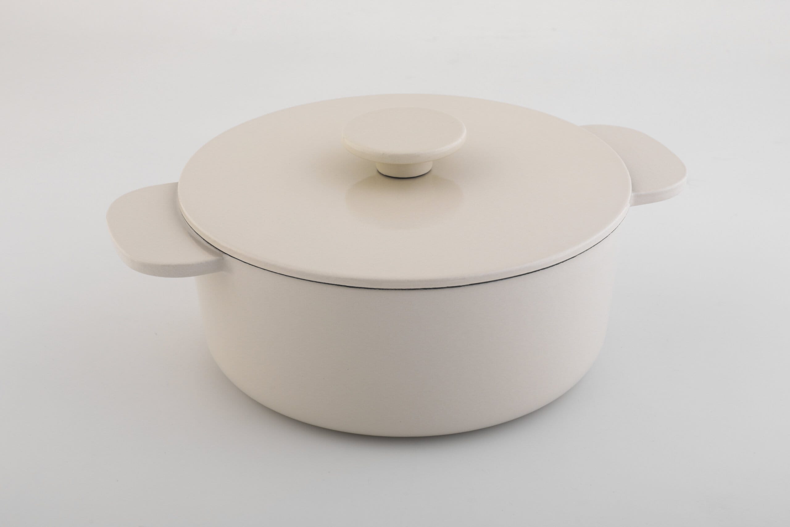 Set vase fontă Anden – 6 piese, email crem