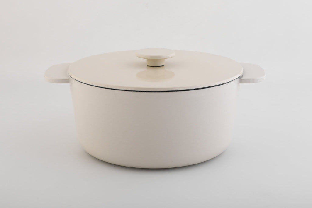 Set vase fontă Anden – 6 piese, email crem