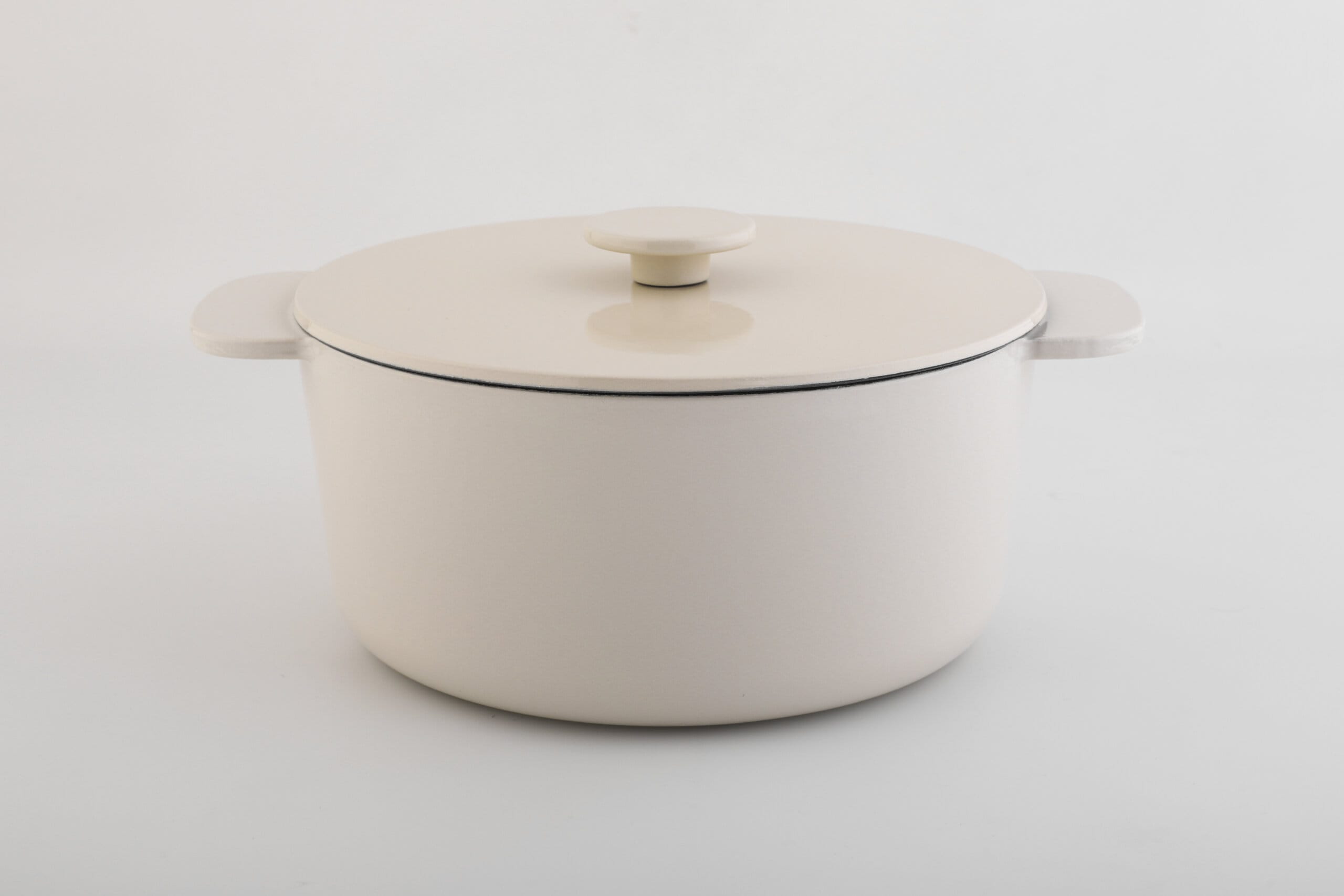 Set vase fontă Anden – 6 piese, email crem