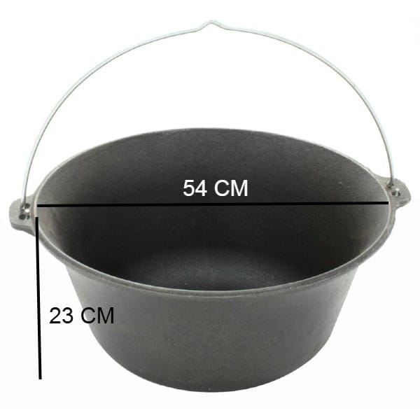 Ceaun de fonta natur 30 litri cu toarta