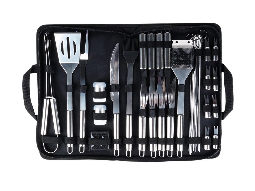 Set ustensile pentru gratar 33 piese