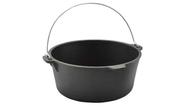 Ceaun din fonta de 13 litri cu fund plat