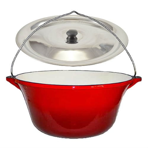 Ceaun fonta emailat 10.8 l cu capac