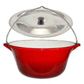 Ceaun fonta emailat 10.8 l cu capac