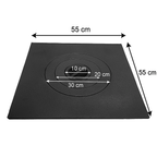 Plită din fontă cu deschidere pentru ceaun – 55x55 cm, 3 inele detașabile
