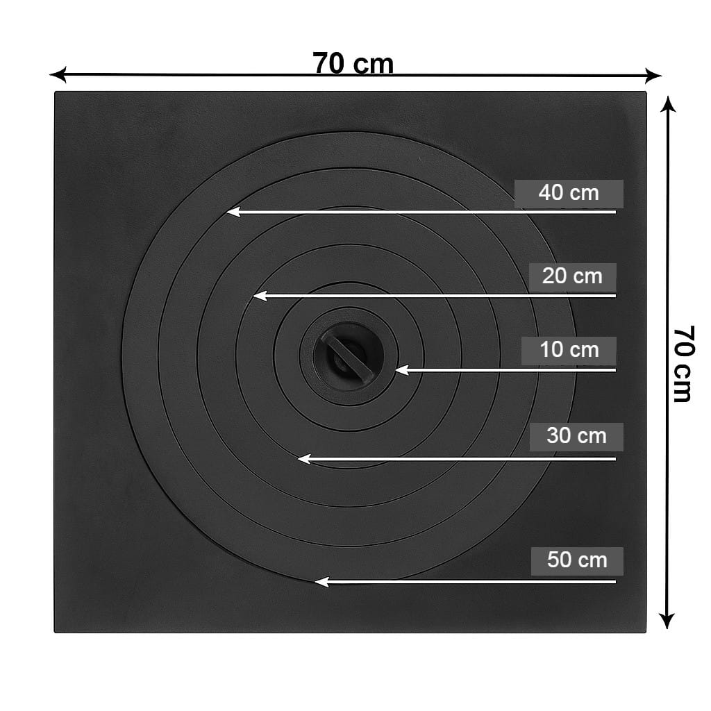 Plită fontă pătrată 70x70 cm cu 5 cercuri detașabile