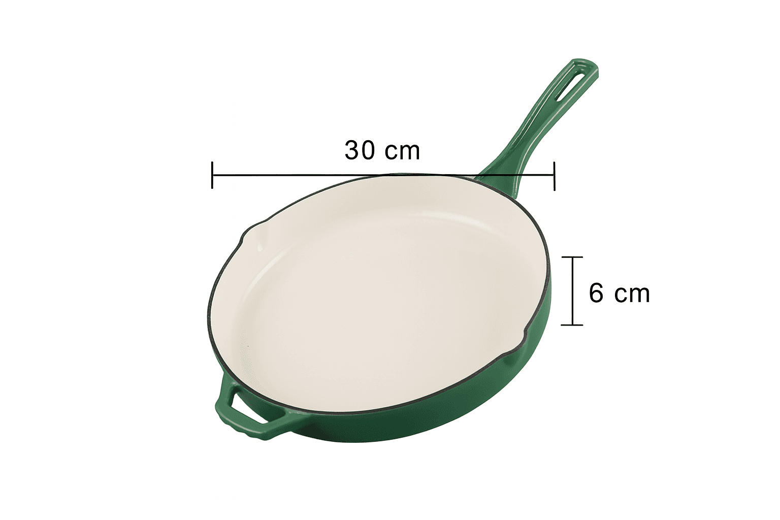 Set cratita si tigaie fonta emailata verde smarald