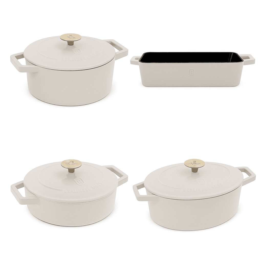 Set 4 produse din fonta emailata Monaco Elegance