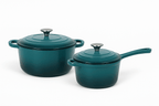 Set oală de 2,8 L cu capac + Cratiță cu mâner 1,9 L Azur