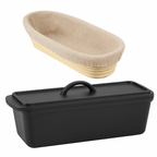 Forma de copt paine cu capac + cos de ratan