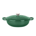 Cratita de fonta cu capac verde smarald 5 litri