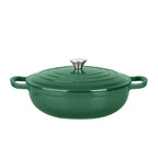 Cratita de fonta cu capac verde smarald 5 litri