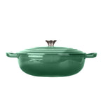 Cratita de fonta cu capac verde smarald 5 litri