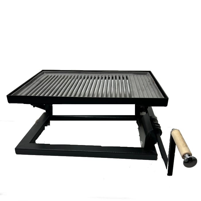 Gratar reglabil 70x50 cm din otel si fonta