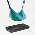 Pachet Outdoor Tavă Grill Reversibilă din Fontă (51cm) + Hamac Camping Bicolor