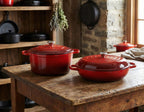 Setul "Chef's Red Duo" Oala Clasică + Cratița Înaltă