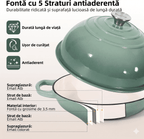 Forma de copt paine din fonta emailata 25 cm nuanța Pistachio Dream