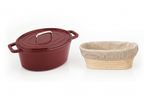 Oală Fontă Alpen 31cm (5.9L) + Coșuleț Dospire Ratan