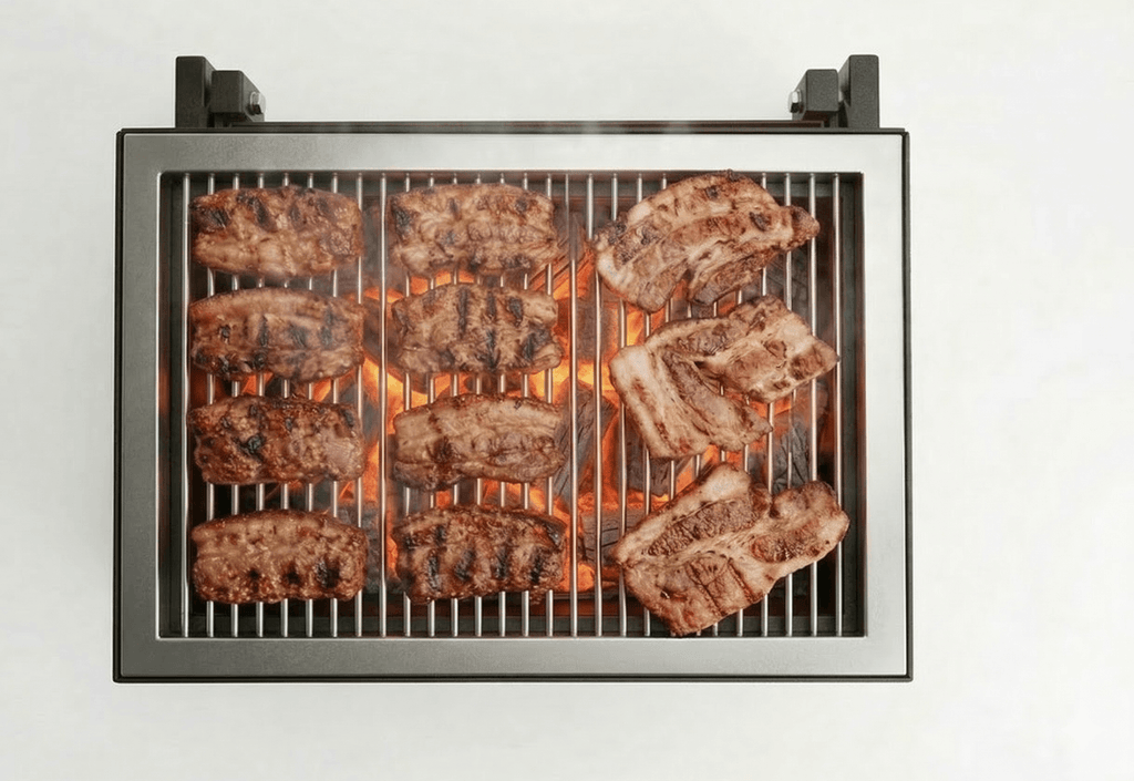 Gratar reglabil 60x45 cm din otel cu gratar de inox + cuva (copie)