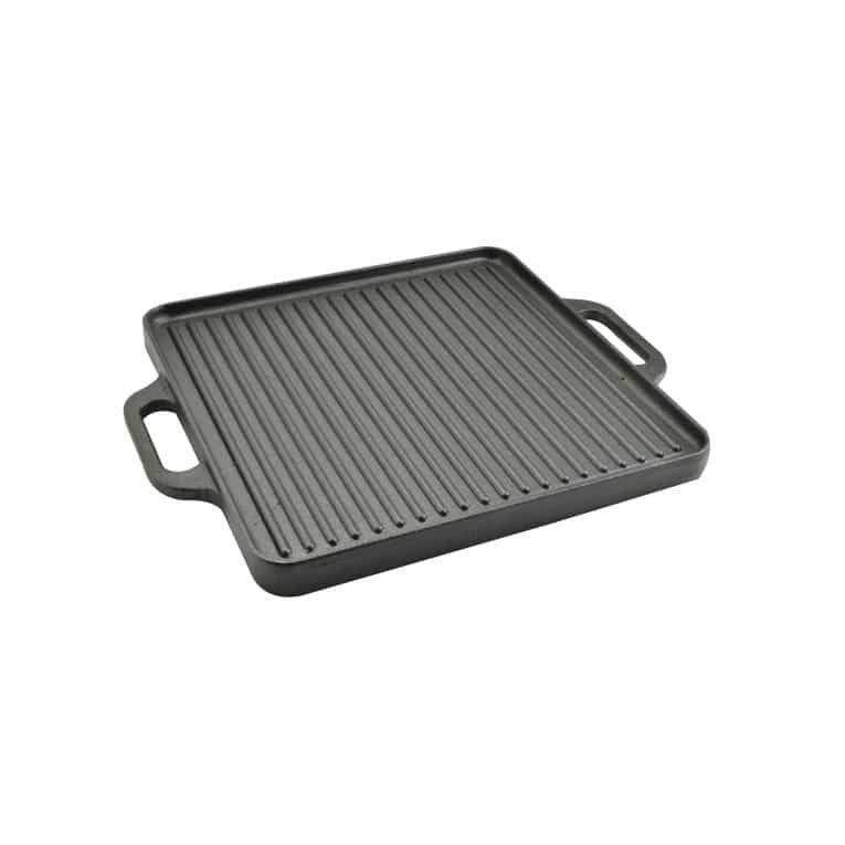 Grill patrat din fonta cu doua fete
