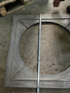 Plită fontă pătrată 70x70 cm cu 5 cercuri detașabile