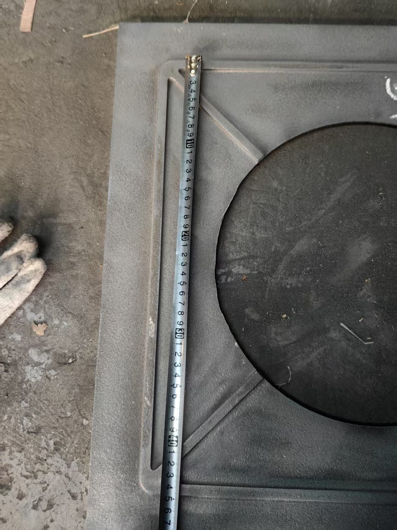 Plită fontă pătrată 70x70 cm cu 5 cercuri detașabile