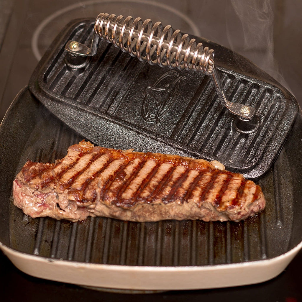 Presa din fonta pentru carne (grill)