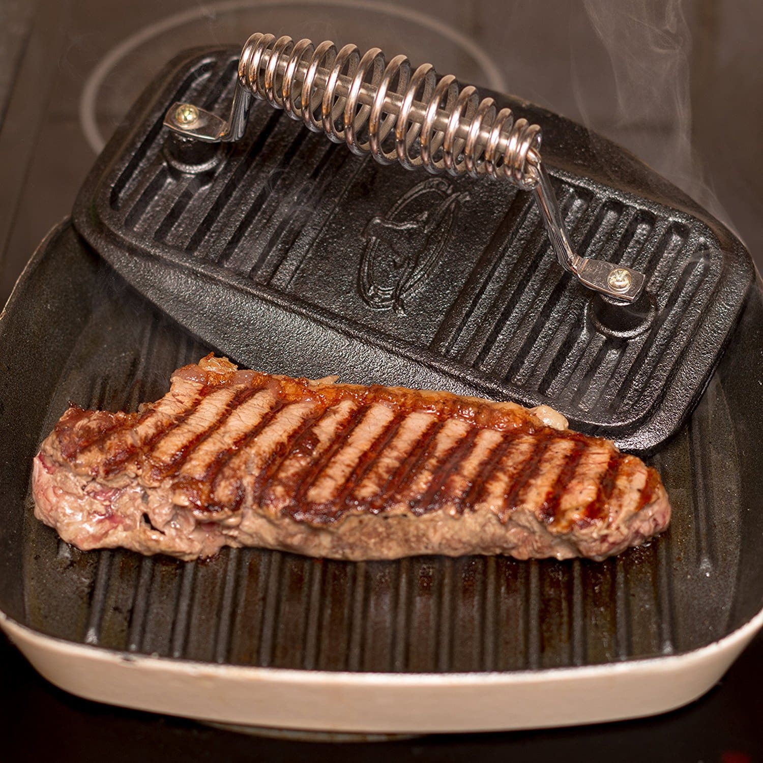 Presa din fonta pentru carne (grill)
