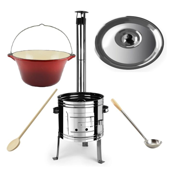 Set ceaun cu soba de inox 10,8 l