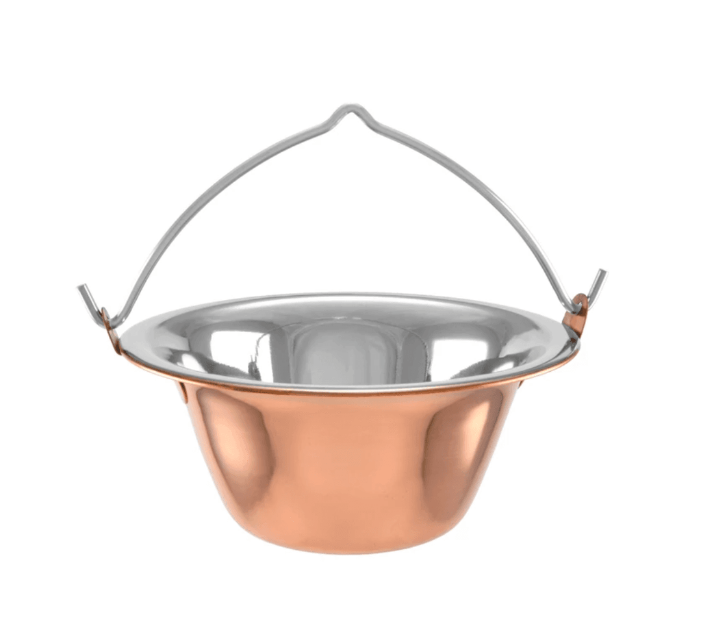 Set 10 ceaune de servit din inox si cupru 800ml