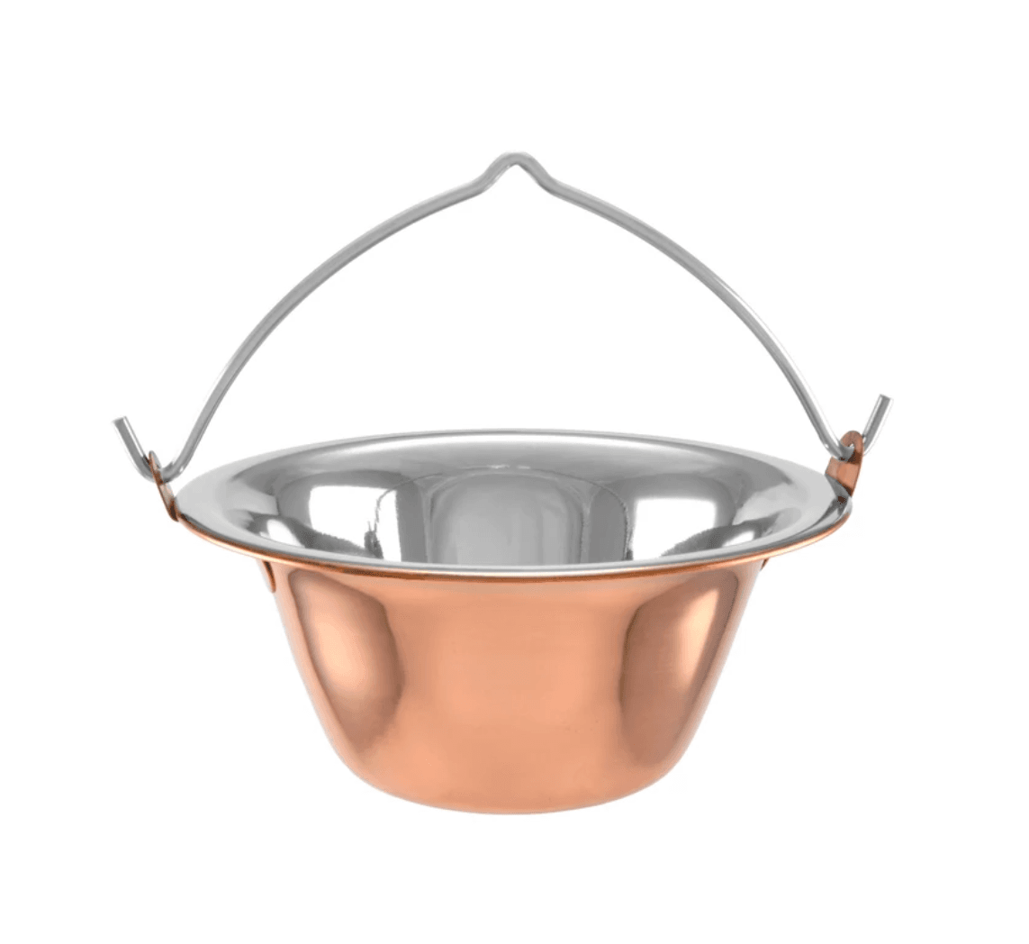 Set 10 ceaune de servit din inox si cupru 800ml