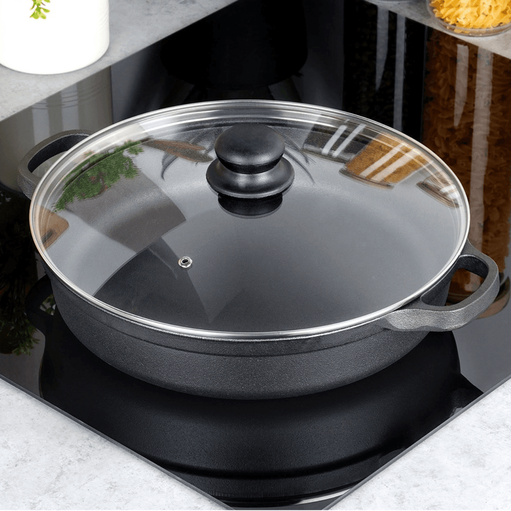 Cratita adanca cu doua manere OR 31 cm + capac