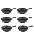 Set 6 bucati tigaii de fonta 16 cm diametrul