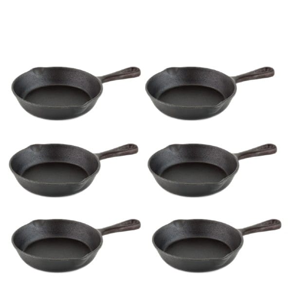 Set 6 bucati tigaii de fonta 16 cm diametrul