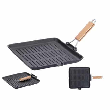 Tigaie cu striatii fonta natur 26 cm