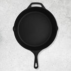 Tigaie plata de fonta diametrul 30 cm cu ciocuri laterale cs