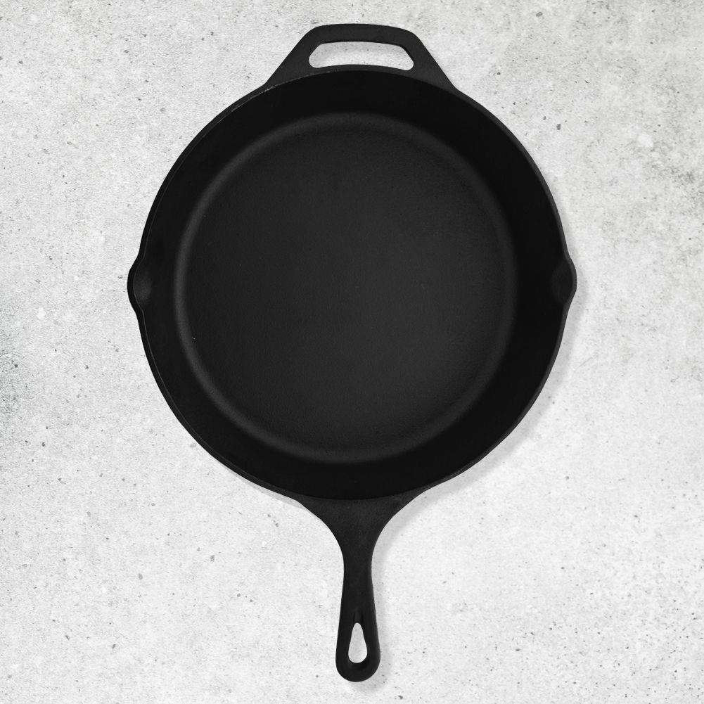 Tigaie plata de fonta diametrul 30 cm cu ciocuri laterale cs