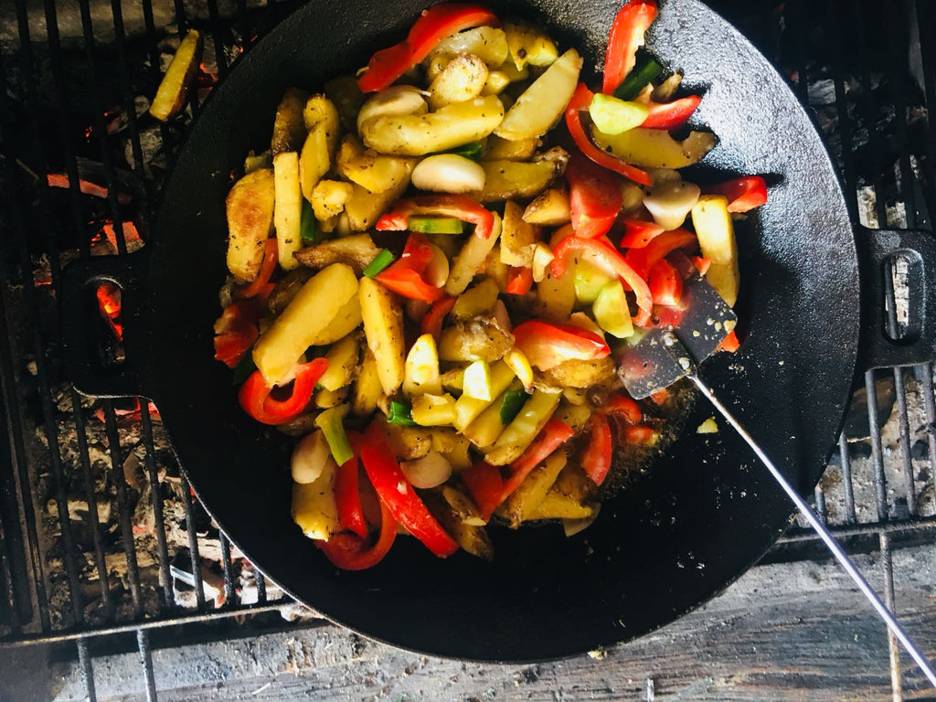 Wok din fonta 36.5 cm