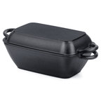 Tava de fonta cu capac grill 2 in 1