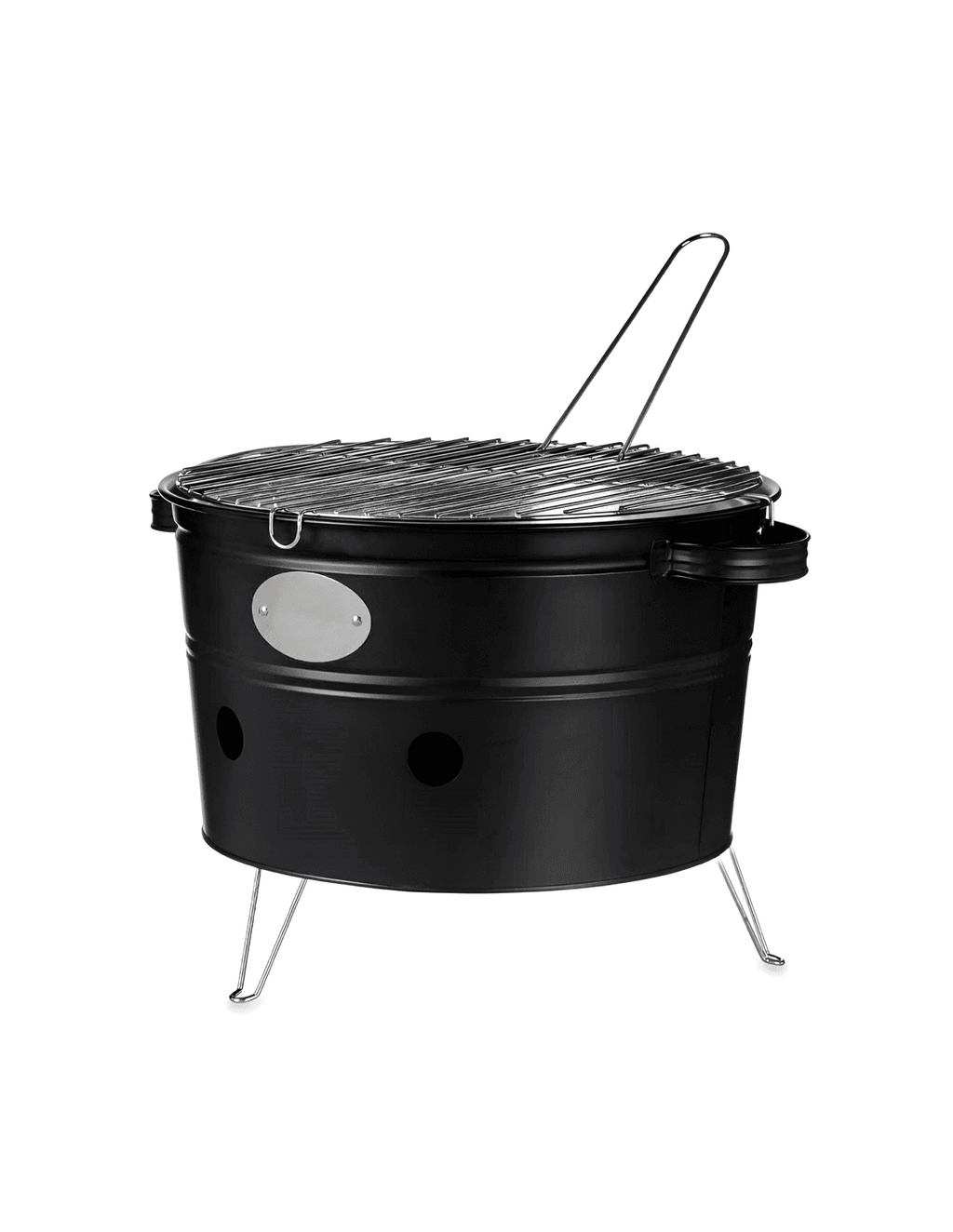 Grătar de Masă Portabil pe Cărbuni – Compact Ø33cm, Ideal Camping & Balcon