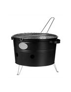 Grătar de Masă Portabil pe Cărbuni – Compact Ø33cm, Ideal Camping & Balcon