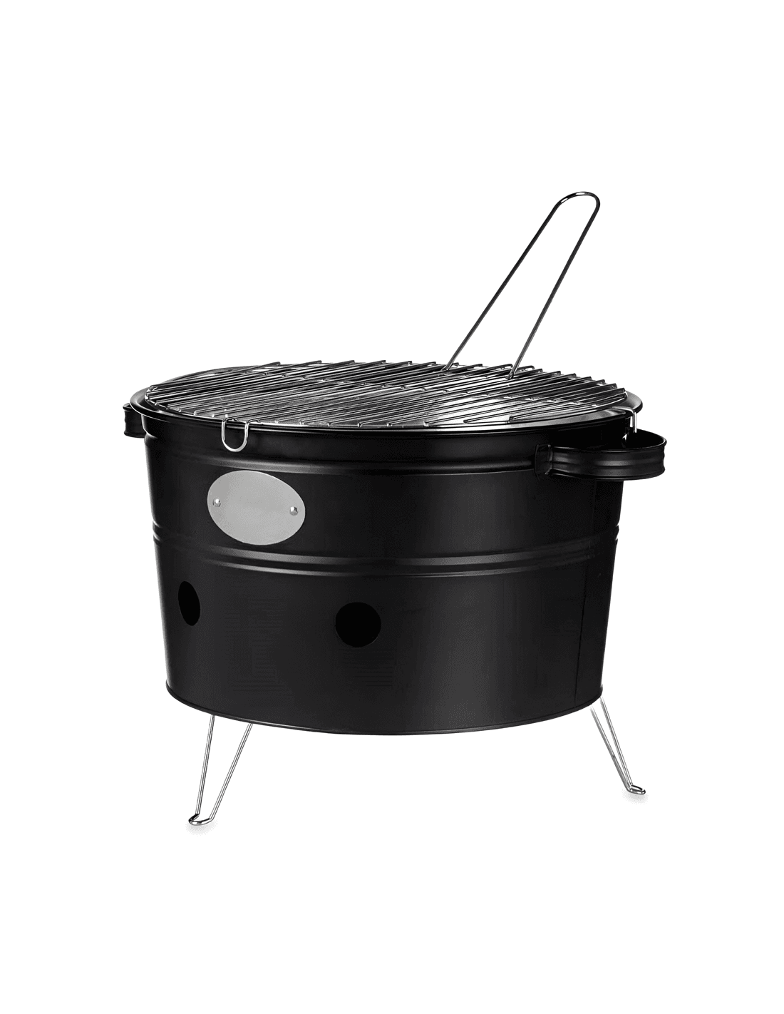 Grătar de Masă Portabil pe Cărbuni – Compact Ø33cm, Ideal Camping & Balcon