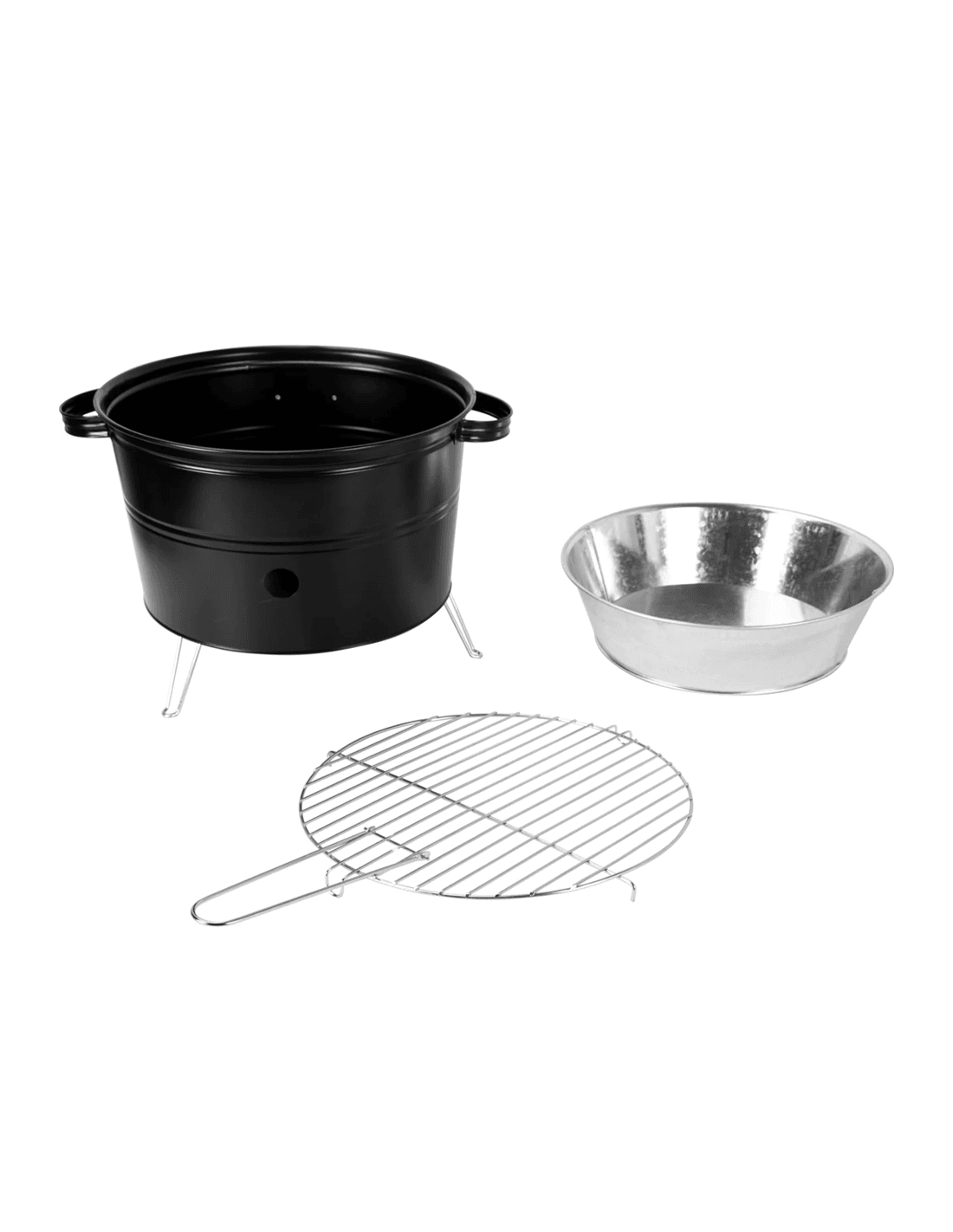 Grătar de Masă Portabil pe Cărbuni – Compact Ø33cm, Ideal Camping & Balcon