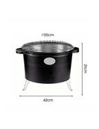 Grătar de Masă Portabil pe Cărbuni – Compact Ø33cm, Ideal Camping & Balcon
