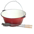 Ceaun de fonta emailat 22 l + picurator slanina