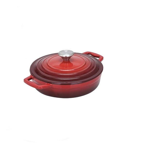Cratita fonta emailata 22 cm rosie