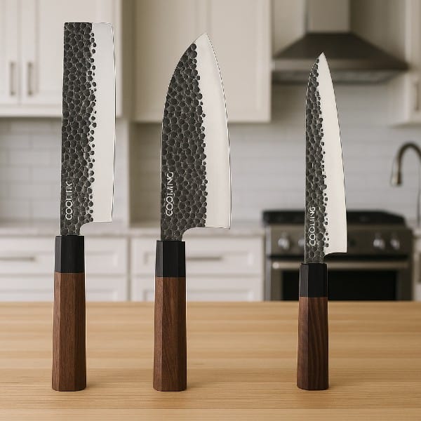Set Cuțite Japoneze Samurai by Rikito Watanabe -Nakiri 18 cm + Satar 17 cm + Sashimi 24 cm