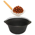 Set Ceaun Fontă 22 L & Paletă Inox 28 cm pt jumari