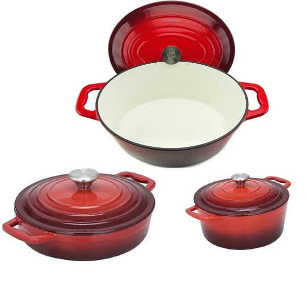 Set vase fonta emailata RED66